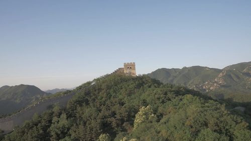 航拍八达岭长城日出
