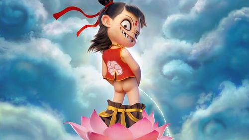 电脑平板电视机2560x1440《哪吒之魔童降世》莲花 撒尿 鬼脸壁纸