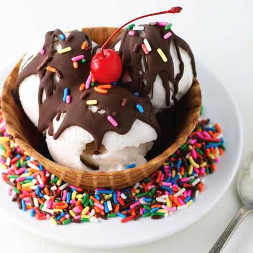 dairy free sundaes with homemade magic shell.