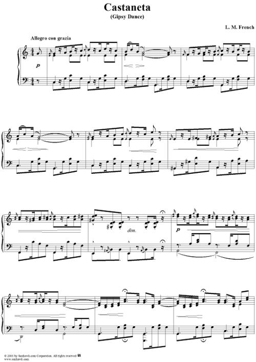 "castaneta" sheet music by l. french