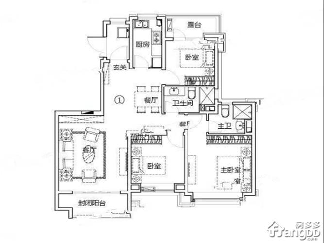 恒大悦澜庭户型图