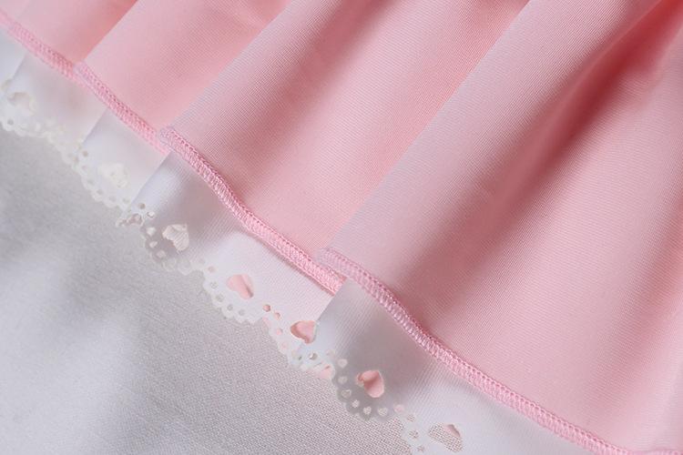 软妹萌少女度假日本贫乳平胸lolita荷叶比基尼