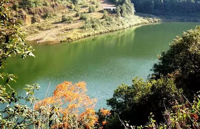 袅袅 湖光山色,美不胜收 堪称"富民小九寨沟" 景区内原始森林郁郁葱葱