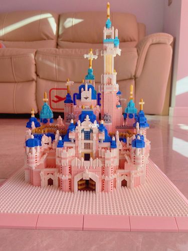 粉色迪士尼城堡 颗粒积木_积木_迪士尼怎么样_城堡_沈阳攻略_小颗粒