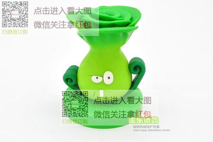 植物大战僵尸2 玩具菜问 软陶摆件 拳击白菜 全店任选4个包邮