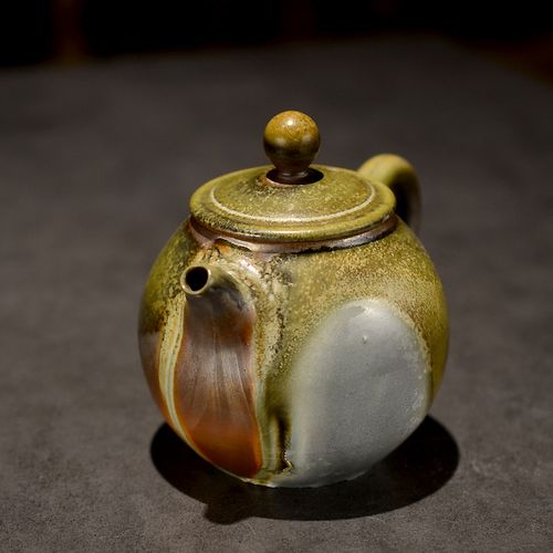 识器手工收藏级无精品柴烧壶窑汗火痕备前烧泡茶壶