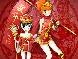 娘化版悟空小唐僧