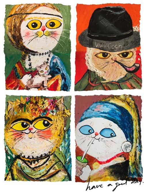 名画改画——名画猫系列