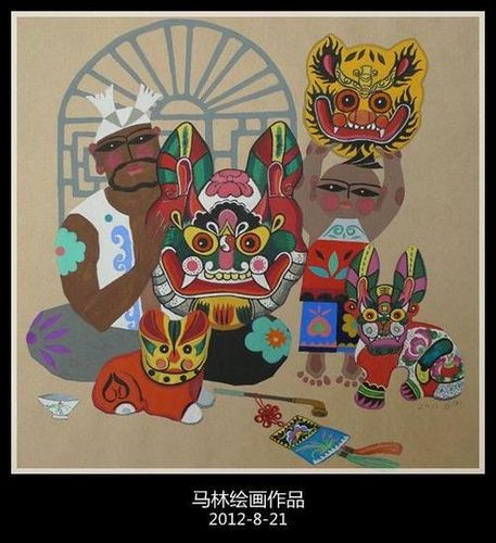 传统文化绘画作品儿童