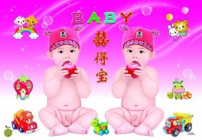 婚房备孕画漂亮大眼宝宝海报墙画娃娃图片墙贴宝宝海报