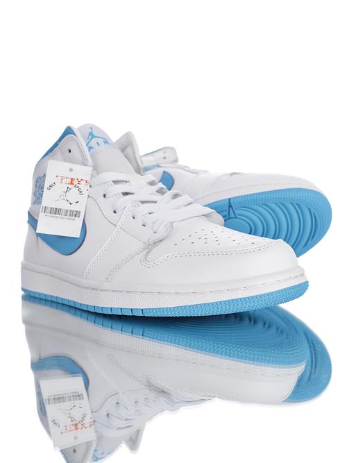 耐克air jordan 1 mid"metallic unc" aj1乔丹一代中帮经典复古文化