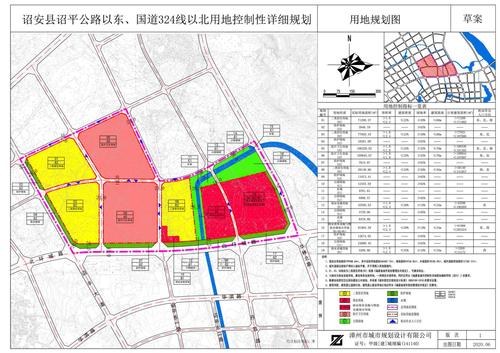 诏安县诏平公路以东国道324线以北用地控制性详细规划草案公告