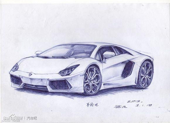 求这一张兰博基尼画的原汽车图