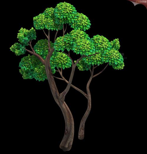 卡通动画树3d模型下载