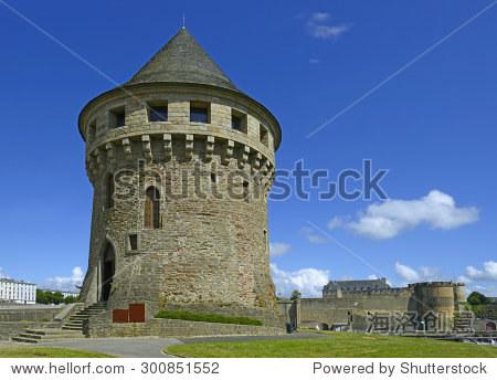 tour tanguy and old castle of city brest brittany france