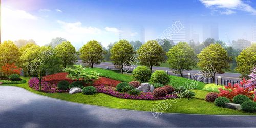 江西省国防科技大厦办公楼周边绿化景观方案