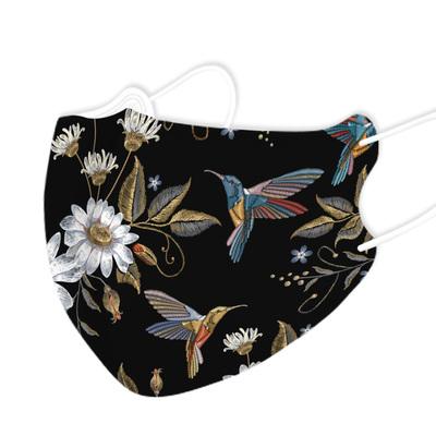 七色鸟花刺绣一次性口罩女3d立体时尚大人四层防尘