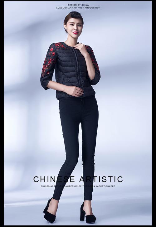 雪国天娇中国风2015新款秋羽绒服女短款轻薄修身民族风