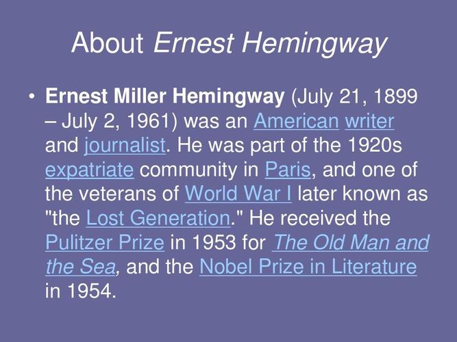 ernest hemingway2ppt