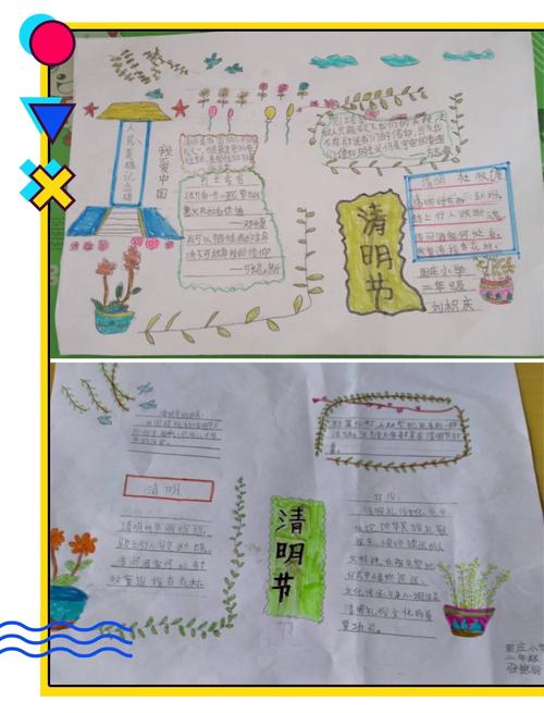 礼敬祖先,亲近自然——周庄小学二年级清明节手抄报