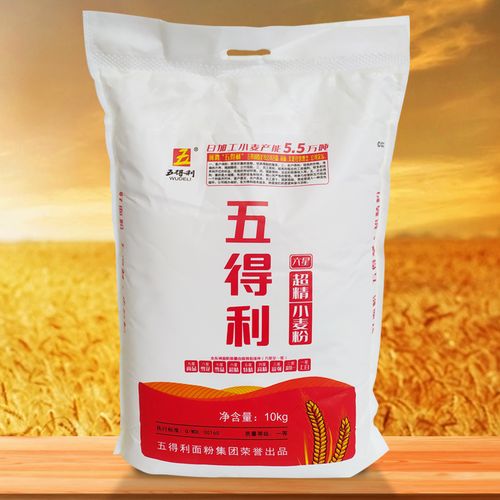 五得利面粉20斤超精小麦粉高筋面粉六星超精20斤