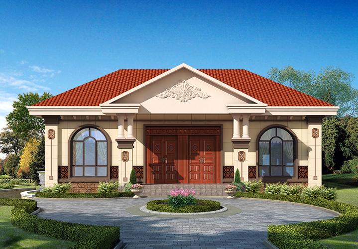 146平米,欧式风格昆阳农村单层住宅户型图