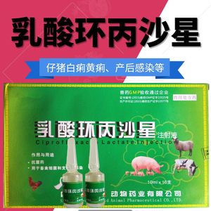 兽药乳酸环丙沙星注射液猪牛羊产前产后康兽用针剂母猪乳房炎消炎