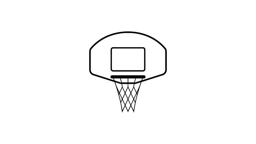 篮球框怎么画 - 简笔画 - 懂得