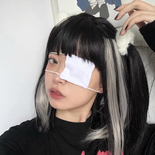 日韩不良暗黑风魔字刺绣通独眼眼罩中二病也要谈恋爱