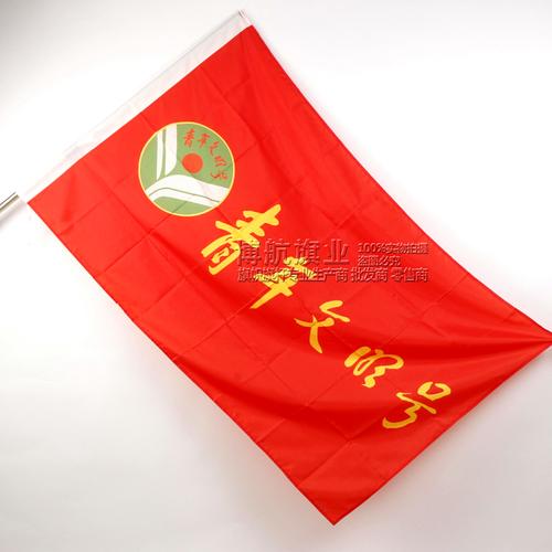 旗帜青年文明号4号青年志愿者定制超大定做旗帜