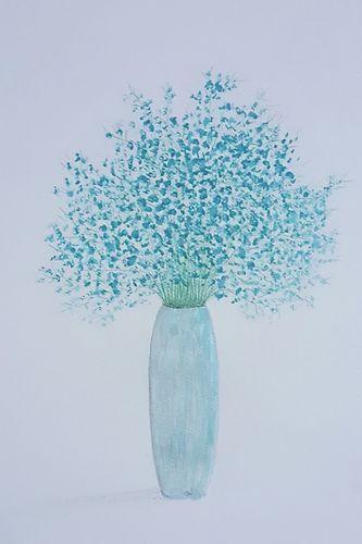 我的水彩画作品 满天星