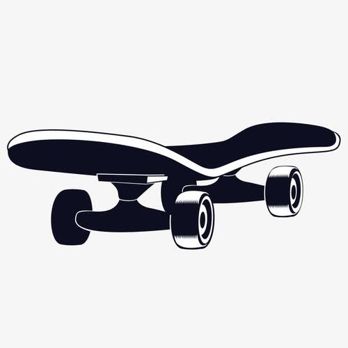 创意滑板剪影免抠素材免费下载_觅元素51yuansu.com