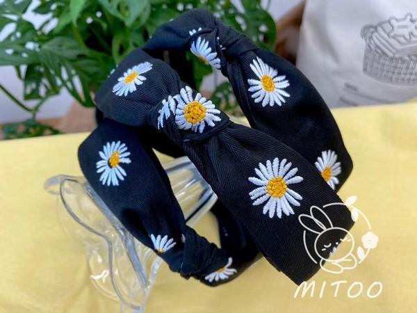 购客韩国进口饰品代购maylee新款蜜兔家20夏小雏菊刺绣发箍女易购客