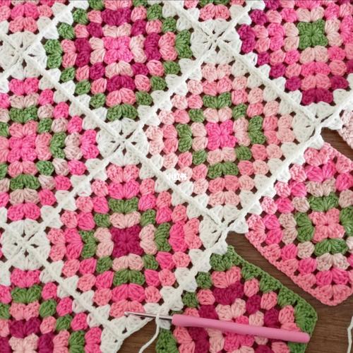 ins 钩织祖母方格配色参考_钩织_instagram_钩针编织