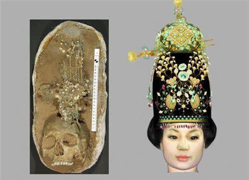 陕西出土唐朝最美凤冠,光配件就有480个,丈夫的墓志铭