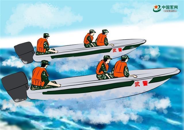 漫画丨全力备战汛期,看武警官兵如何"乘风破浪"