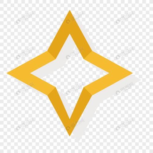 创意四角金属星星设计素材