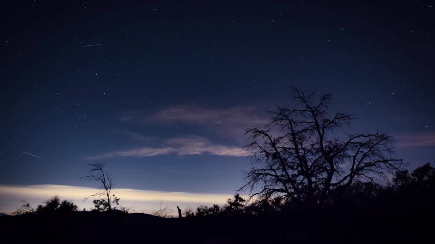 黄昏星空延时摄影