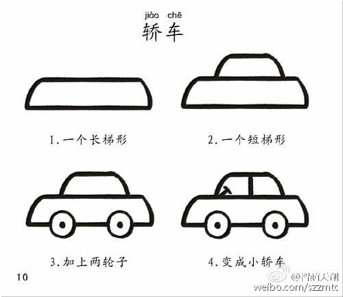 简笔画轿车