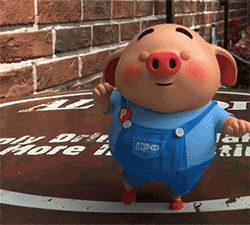 小猪gif表情包:好啊,宝宝心里苦