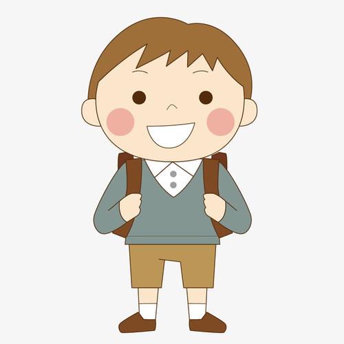 卡通装饰人物介绍海报设计男孩子