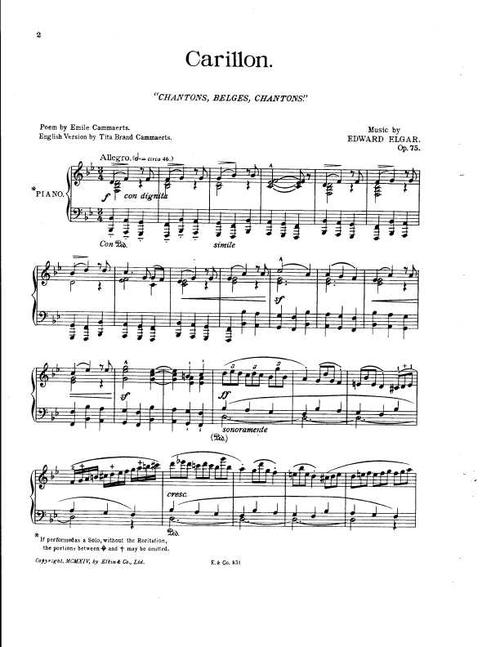乐队与朗诵《排钟》carillon op.75 - 乐队与朗诵钢琴