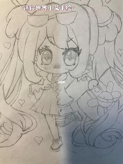 迷你世界小艾手绘临摹_手绘_临摹_迷你世界_文化_绘画