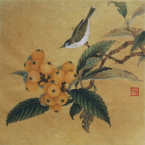 [转载]临宋枇杷绣眼图