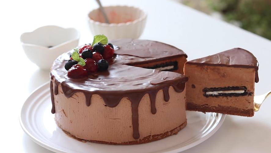 食谱丨巧克力冰淇淋蛋糕,冰凉爽口的下午茶甜点