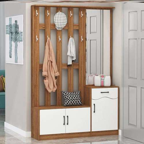 入门口鞋柜和挂衣柜一体轻奢风拐角玄关柜高端多功能衣帽柜小尺寸