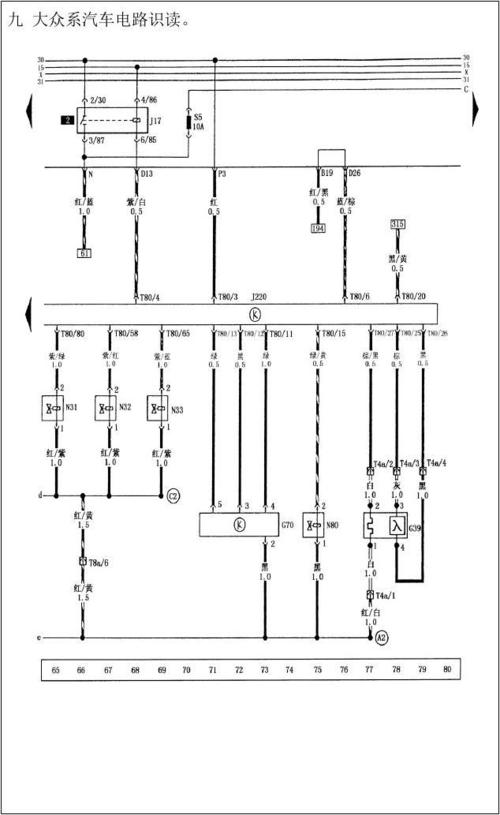 九 大众系汽车电路识读.