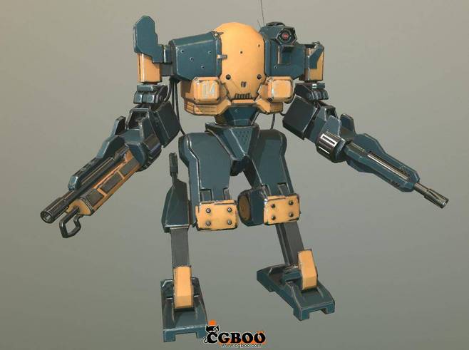 【机器人cg模型】低模骷髅机器人 机械战甲 科幻装甲机器人3d模型下载