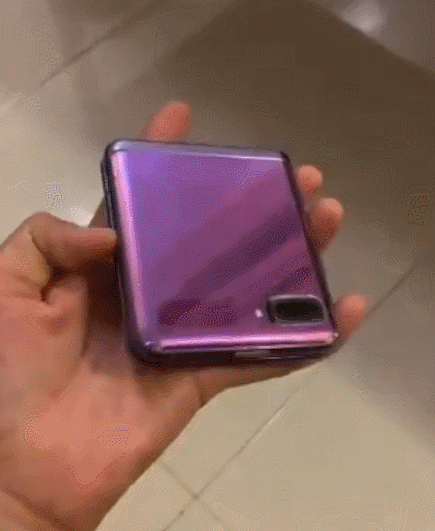 galaxy z flip真机上手视频 与渲染图如出一辙