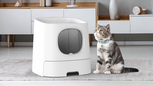 小米有品众筹智能猫砂盆:活氧除臭还可接入米家